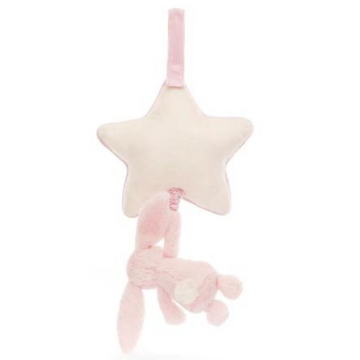 Jellycat Bashful Pink Bunny Musical Pull MULVEYS.IE nationwide shipping