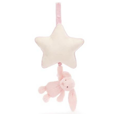 Jellycat Bashful Pink Bunny Musical Pull MULVEYS.IE nationwide shipping