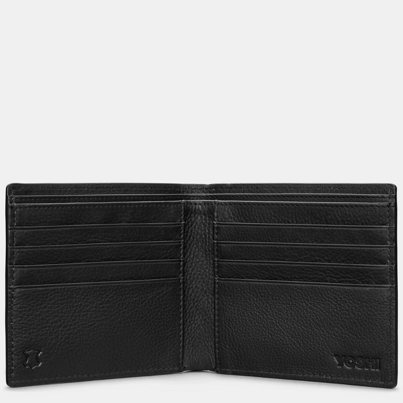 TWO FOLD EAST WEST BLACK LEATHER WALLET mulveys.ie nationwide shipping