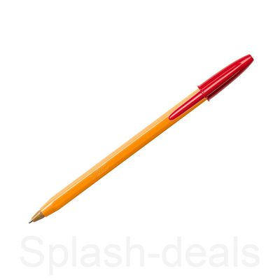 Bic Orange Original Fine Ballpoint Pens - 0.8mm Fine Biro Red Pen mulveys.ie nationwide shipping