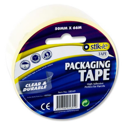 Stik-ie Transparent Packing Tape - 66M X 50Mm mulveys.ie nationwide shipping