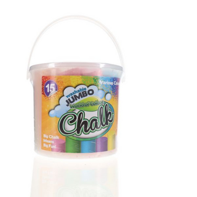World of Colour Bucket 15 Jumbo Sidewalk Chalk - Coloured mulveys.ie nationwide shipping