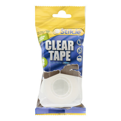 Stik-ie Tape Rolls 30m x 19mm - Clear - Pack of 2 mulveys.ie nationwide shipping