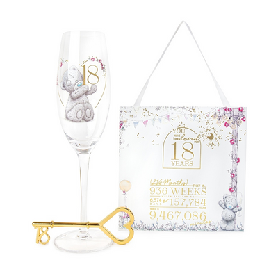 Me To You 18th Birthday Gift Set with Glass Plaque and Key mulveys.ie nationwide shipping