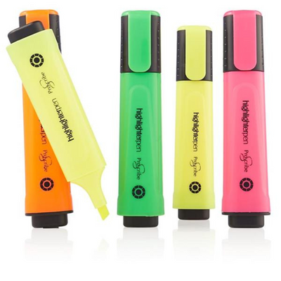 ProScribe Pkt.5 Highlighter Pens - Asst