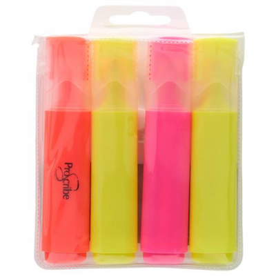 ProScribe Pkt.4 Highlighters - Asst mulveys.ie nationwide shipping