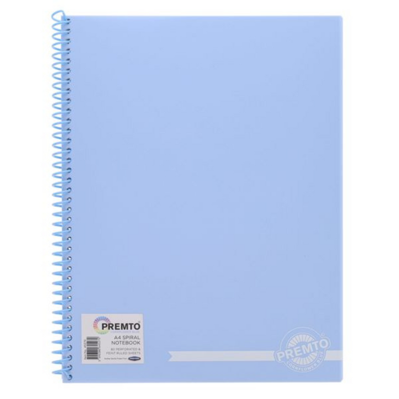 Premto Pastel A4 160pg Pp Spiral Notebook 5 Asst mulveys.ie nationwide shipping