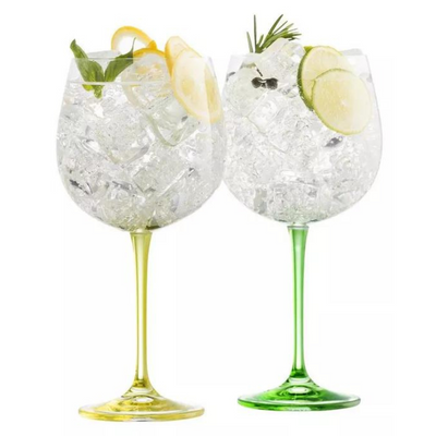 Galway Crystal 'Gin & Tonic' Pair Lemon & Lime