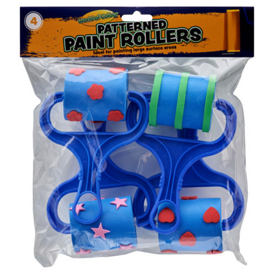 World of Colour * Pkt.4 Patterned Paint Rollers mulveys.ie nationwide shipping