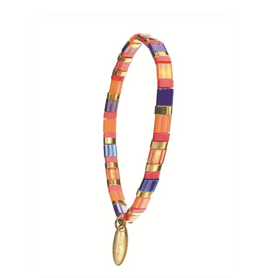Hot Tomato Miyuki Tila Style Glass Beads - Fiesta  Bracelet mulveys.ie nationwide shipping