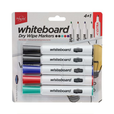 ProScribe Card 5 Dry Wipe Marker - 4 Asst mulveys.ie nationwide shipping