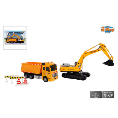 2-Play Dump Truck 17 cm with Excavator 22 cm mulveys.ie nationwide shipping