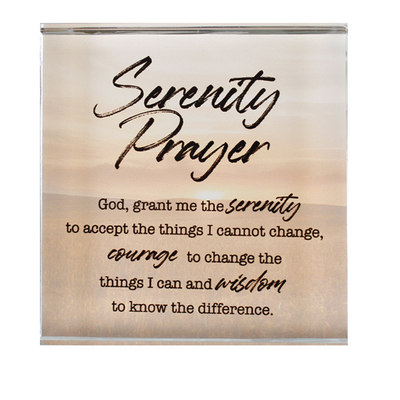 Glass Block Paperweight/Serenity Prayer mulveys.ie nationwide shipping