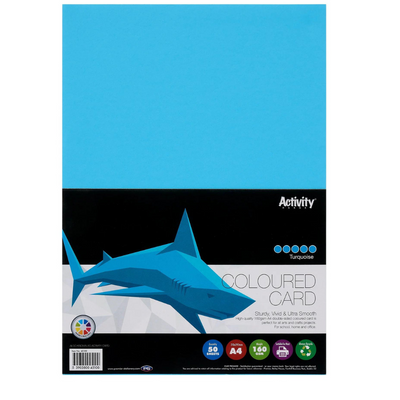 Premier Activity A4 Card - 160 gsm - Turquoise - 50 Sheets mulveys.ie nationwide shipping