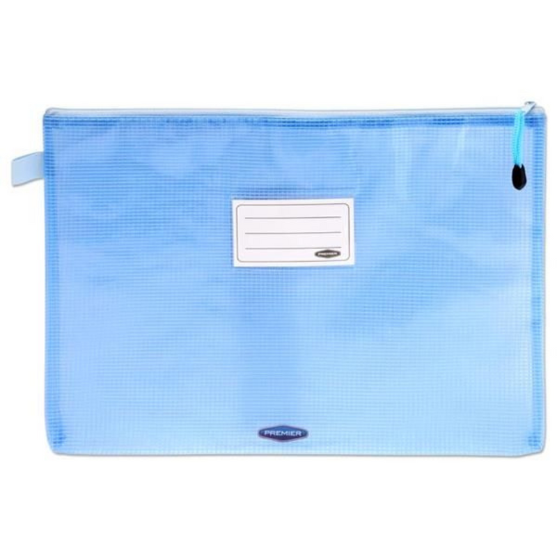Premier A4+ Extra Durable Mesh Wallet Cornflower Blue mulveys.ie nationwide shipping