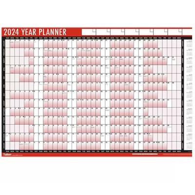Tallon Easy View A1 Giant Dry Wipe Yearly Wall Planner Calendar 2024 mulveys.ie nationwide shipping