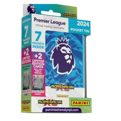 Premier League 2024 Adrenalyn XL Trading Card Pocket Tin: Assorted MULVEYS.IE NATIONWIDE SHIPPING