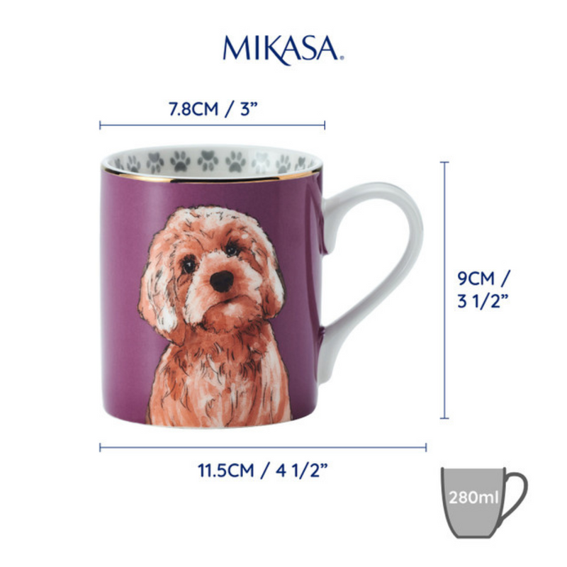 Mikasa Cockapoo Straight-Sided Porcelain Mug, 280ml mulveys.ie nationwide shipping