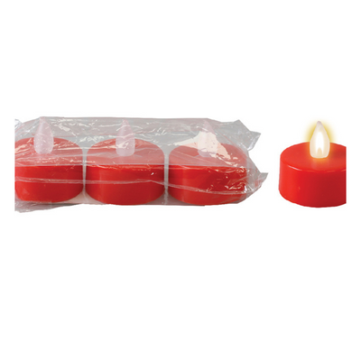 Battery Tea Light Red - Pack of 3 mulveys.ie nationwide shipping