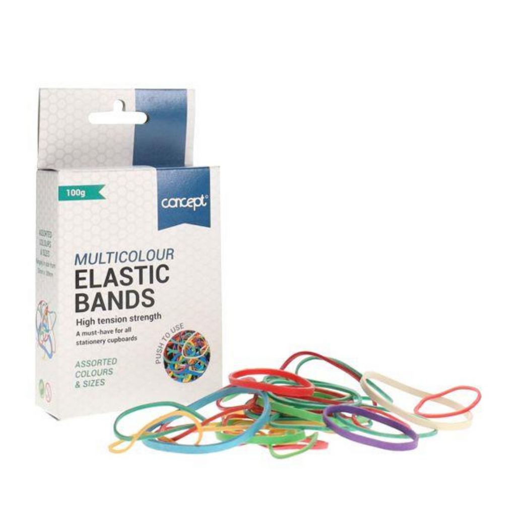 Assorted Elastic Bands: 100g