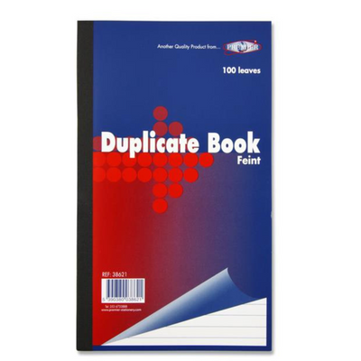 Premier Full Size 8.5"x 5" Feint Duplicate Book mulveys.ie nationwide shipping