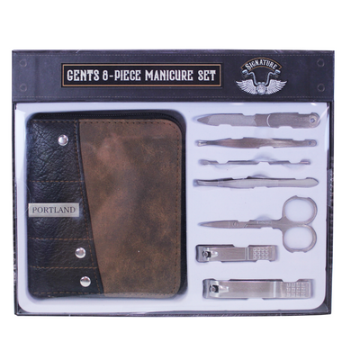 Portland 8pce Manicure Set Brown mulveys.ie nationwide shipping