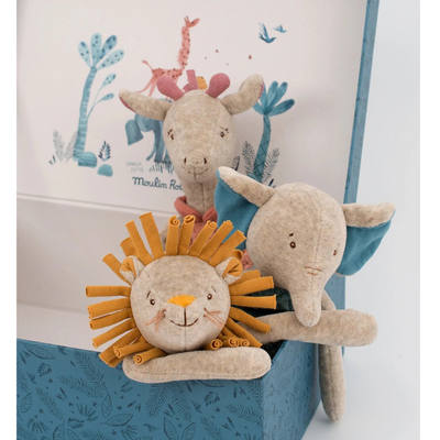 MOULIN ROTY ELEPHANT RATTLE COMFORTER