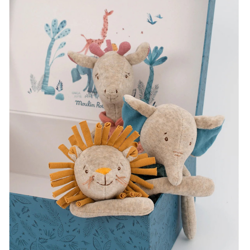MOULIN ROTY ELEPHANT RATTLE COMFORTER