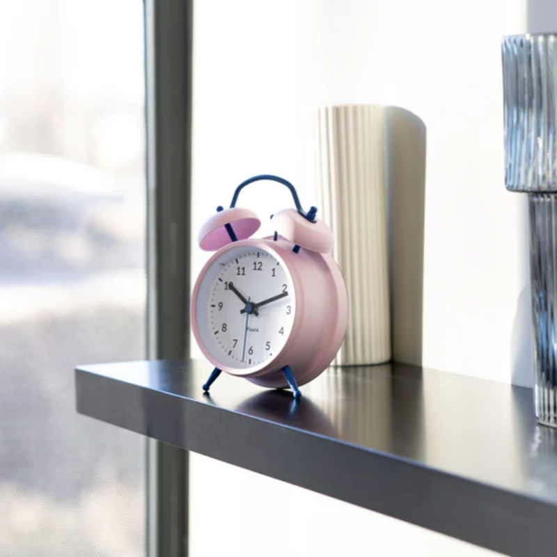 RETRO ALARM CLOCK PINK N BLUE