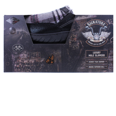 Brandwell Luxury Mens Mule Slippers 8/9 Black mulveys.ie nationwide shipping
