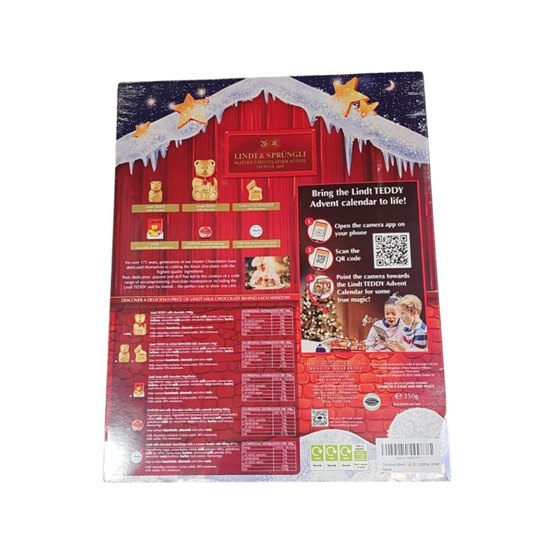 Lindt TEDDY Augmented Reality Advent Calendar 250g