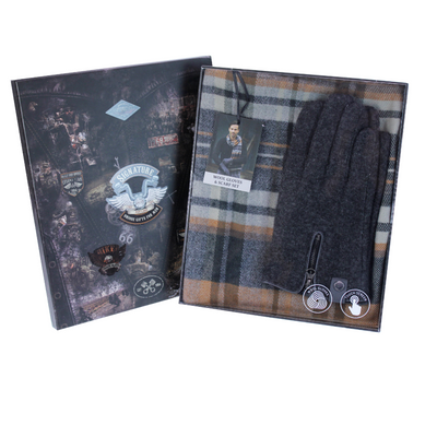 Portland Mens Wool Gloves & Scarf Set Navy mulveys.ie nationwide shipping