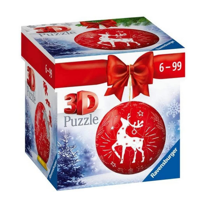 Ravensburger Red Reindeer Christmas Bauble 3D Puzzle-Ball (54 Pieces)