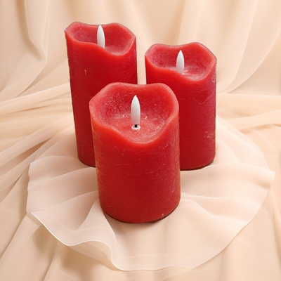 LED CANDLES TRIO RED Mulveys.ie