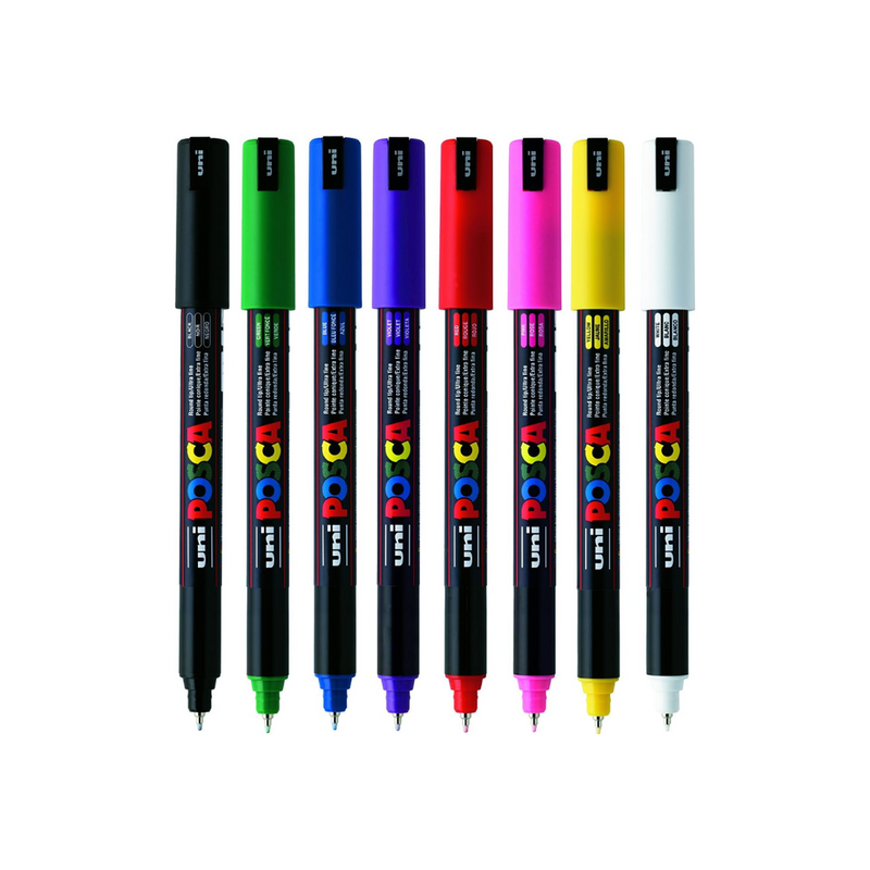 Posca Markers extra fine tip 1m standard colours