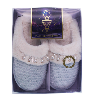 Brandwell Pearl Embellished Mule Slippers Mint 4/5 mulveys.ie nationwide shipping