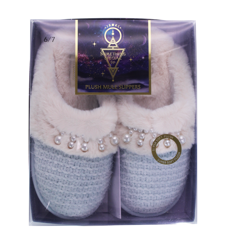 Brandwell Pearl Embellished Mule Slippers Mint 4/5 mulveys.ie nationwide shipping