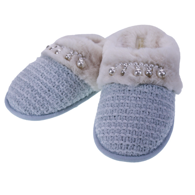 Brandwell Pearl Embellished Mule Slippers Mint 4/5 mulveys.ie nationwide shipping