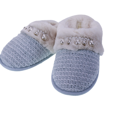 Brandwell Pearl Embellished Mule Slippers Mint 4/5 mulveys.ie nationwide shipping