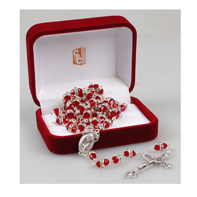 Rosary 6315/RUBY Crystal   with Ring mulveys.ie nationwide shipping