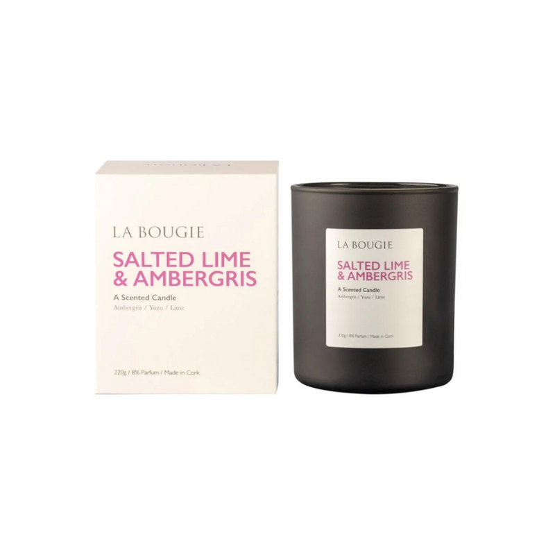 La Bougie Salted Lime & Ambergris Candle mulveys.ie nationwide shipping