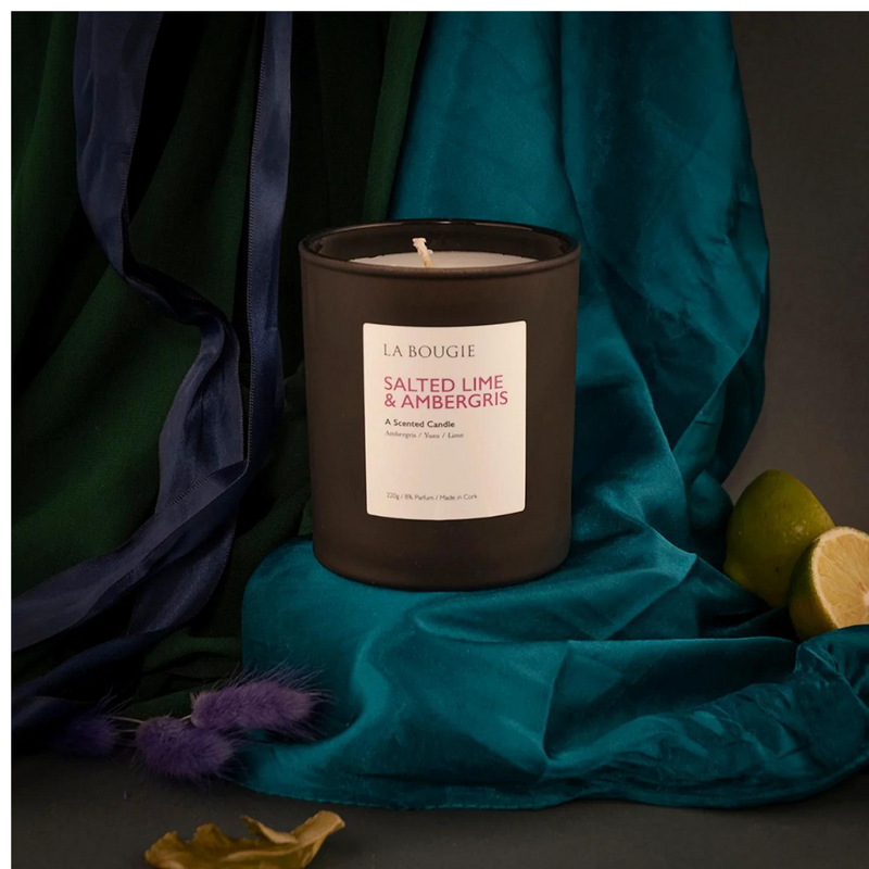 La Bougie Salted Lime & Ambergris Candle mulveys.ie nationwide shipping