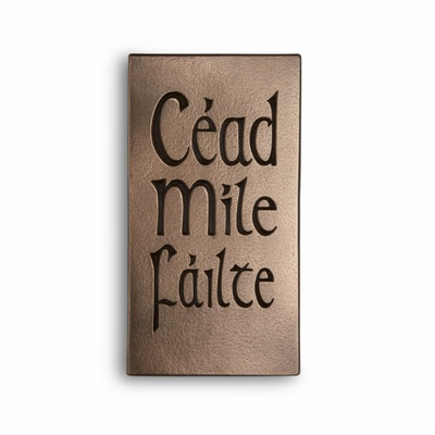 Cead Mile Failte Bronze Hanging Plaque by Wild Goose mulveys.ie nationwide shipping