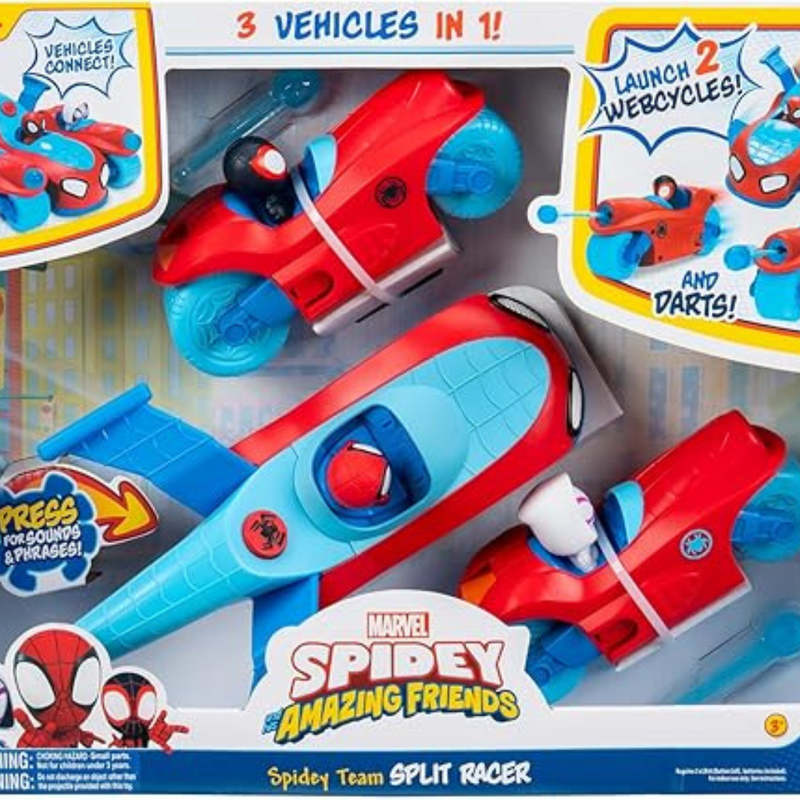 MARVEL Spidey and His Amazing Friends Spidey Team Split Racer