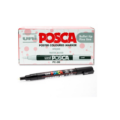 Uni Posca Pc-3m Fine Bullet Tip Permanent Marker - Black mulveys.ie nationwide shipping