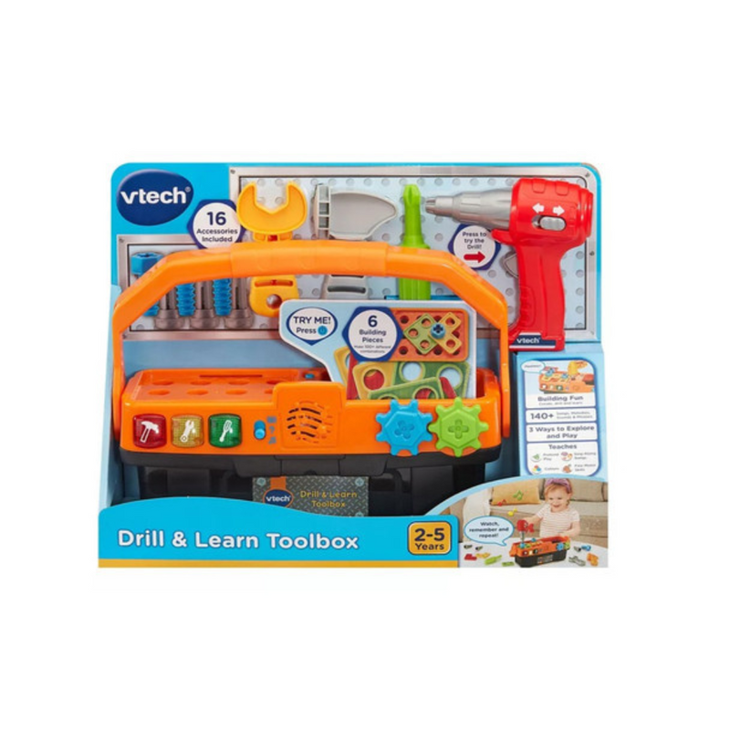 Vtech Drill & Learn Toolbox With Lights, Sounds And Accessories mulveys.ie nationwide shipping