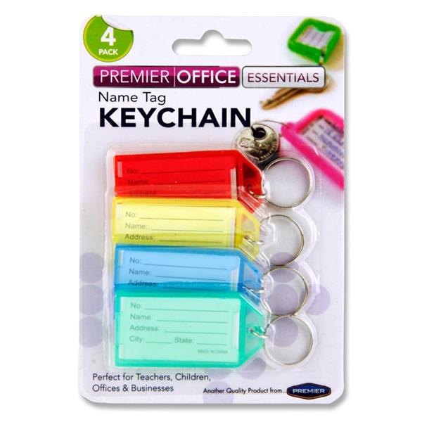 Premier Office Card 4 Asst Name Tag Keychains mulveys.ie nationwide shipping