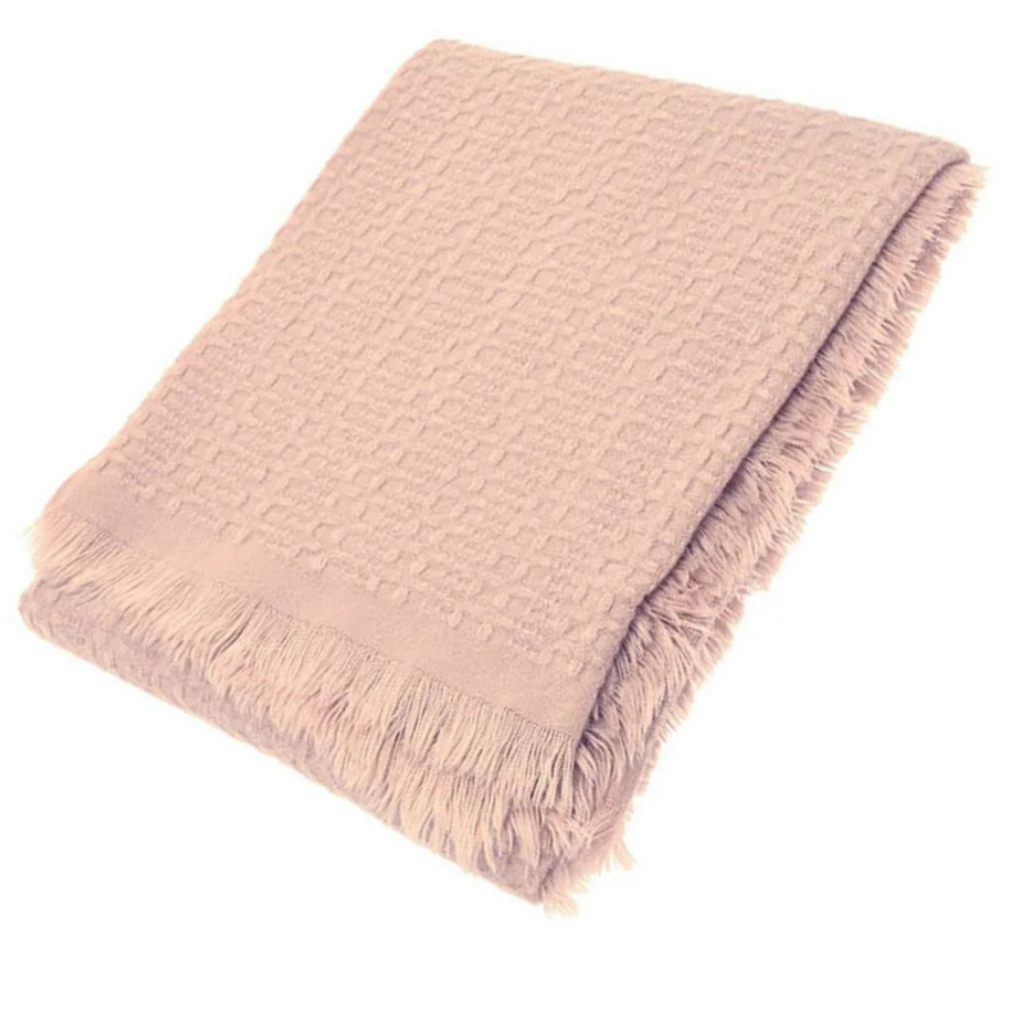 Walton & Co 127cm x 152cm Soft Weave Throw - Plaster – Mulveys.ie
