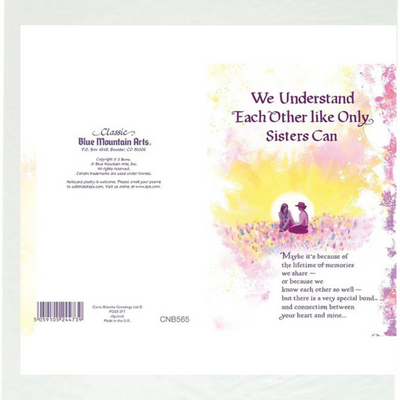 We Understand Sisters.. Sentimental Verses Keepsake Greeting Card