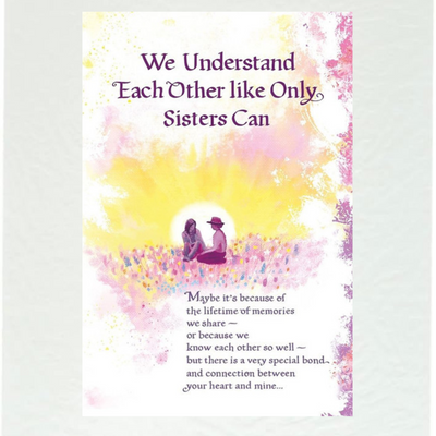 We Understand Sisters.. Sentimental Verses Keepsake Greeting Cardmulveys.ie nationwide shipping